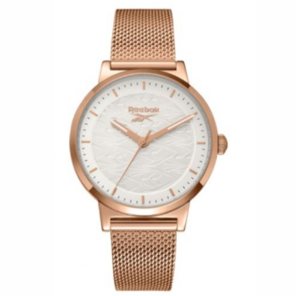 Reebok Chipper RV-CHI-L2-A3S3-W3 Gold Women Watch | Stainless Steel Mesh Strap | Analog Dial | 2Y Warranty